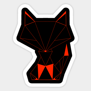Geometric Fox Red Sticker